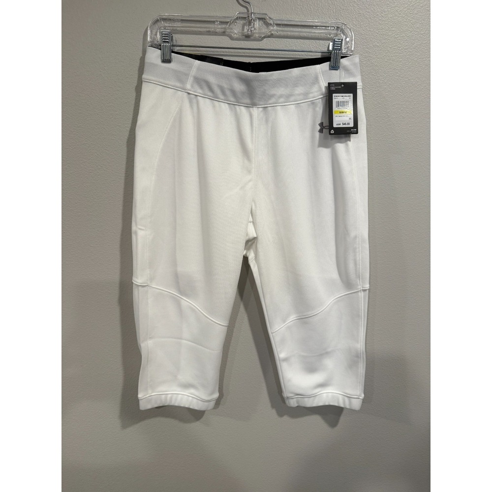 Under Armour Vanish Softball Beltless White Pants 1364115 Women's Size Medium‎